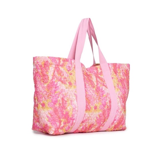LOVESHACKFANCY Cyndi Tote Bag - QuiltedCotton With Dual Handles - NEW